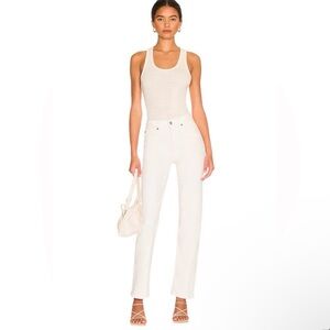 RE/DONE 70’s Ultra High Rise Stove Pipe Vintage White✨NWT Sz 30